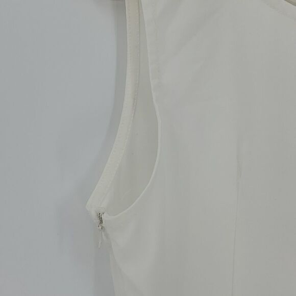 I.C.U. white sleevless blouse, lattice‎ back size  large. Office, school.… - Picture 3 of 9